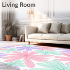 Pastel Floral Pattern Design Rug