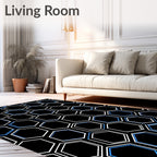 Modern Hexagonal Pattern Rug