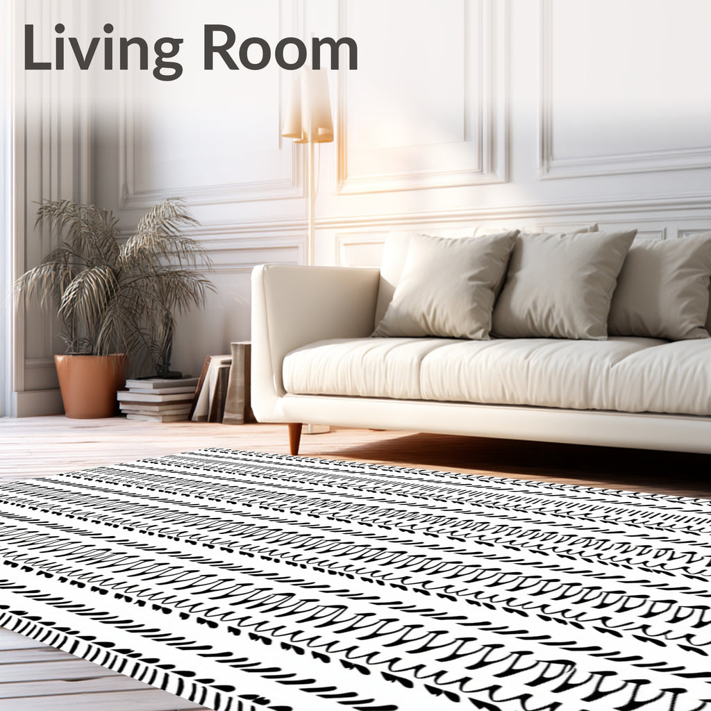 Abstract Vertical Stripe Pattern Rug