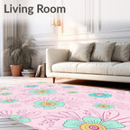 Daisy Floral Pattern Rug