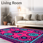 Bold Floral Mandala Inspired Design Rug