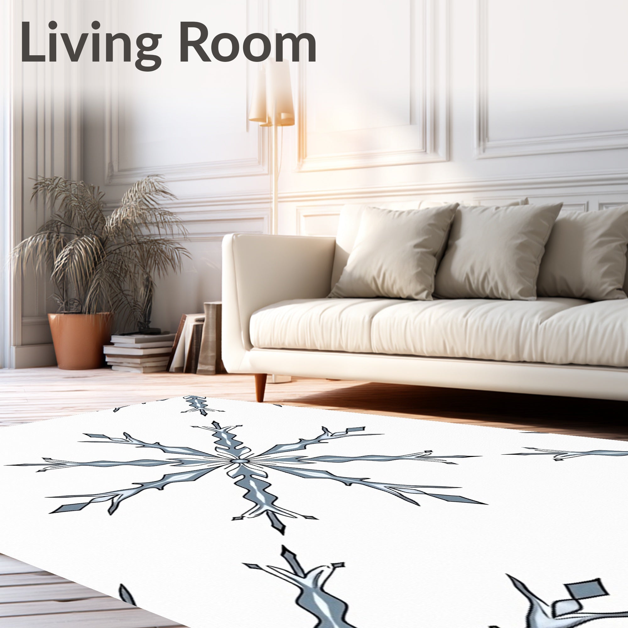 Chic Frosty Snowflake Medallion Rug