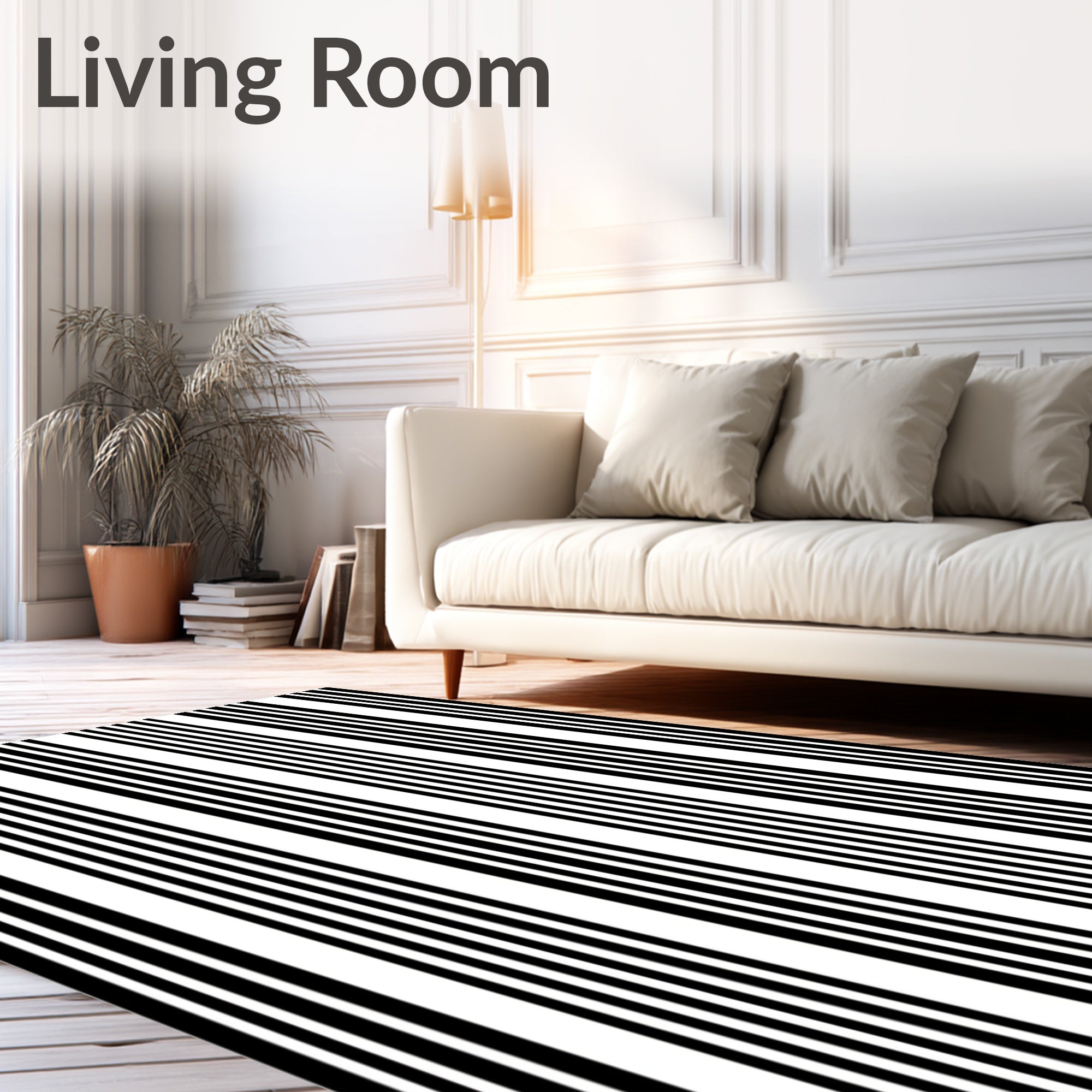 Bold Vertical Stripe Design Rug