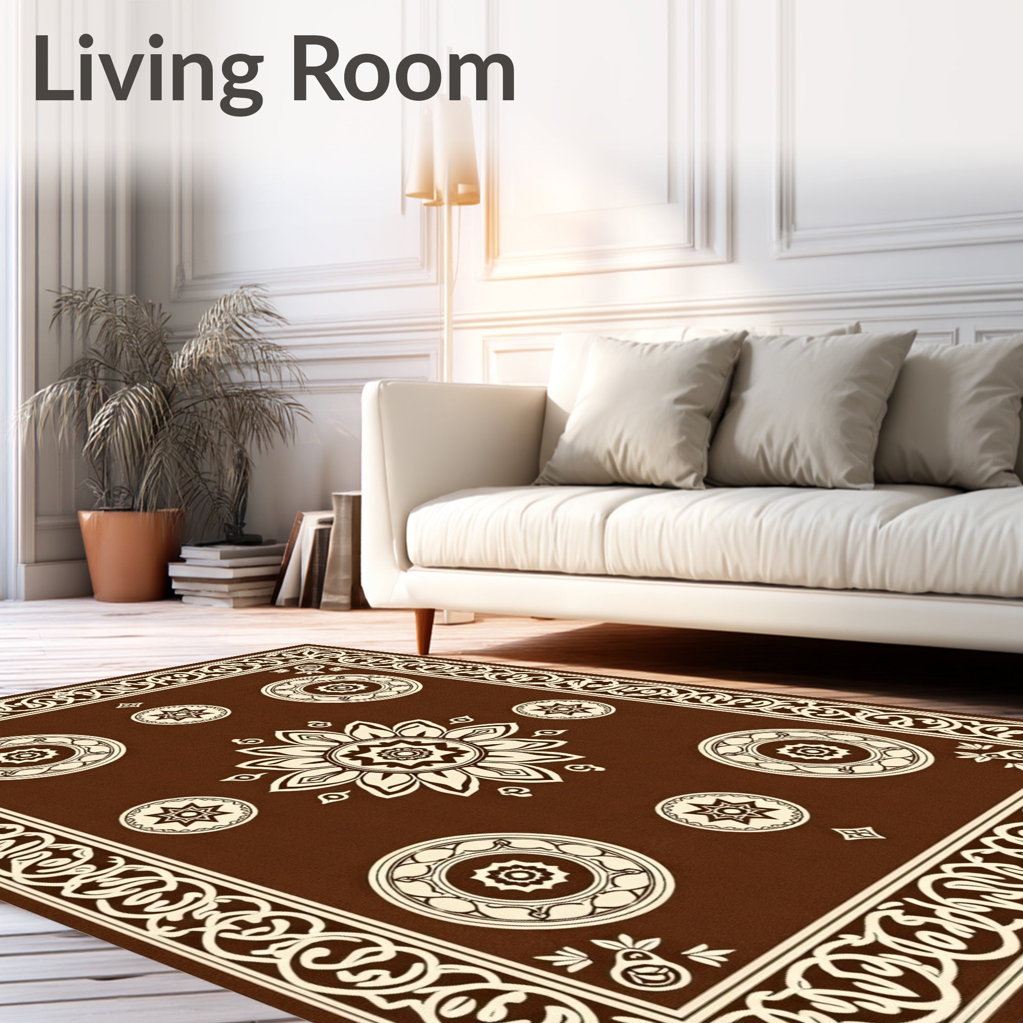 Mandala Floral Geometric Pattern Design Rug