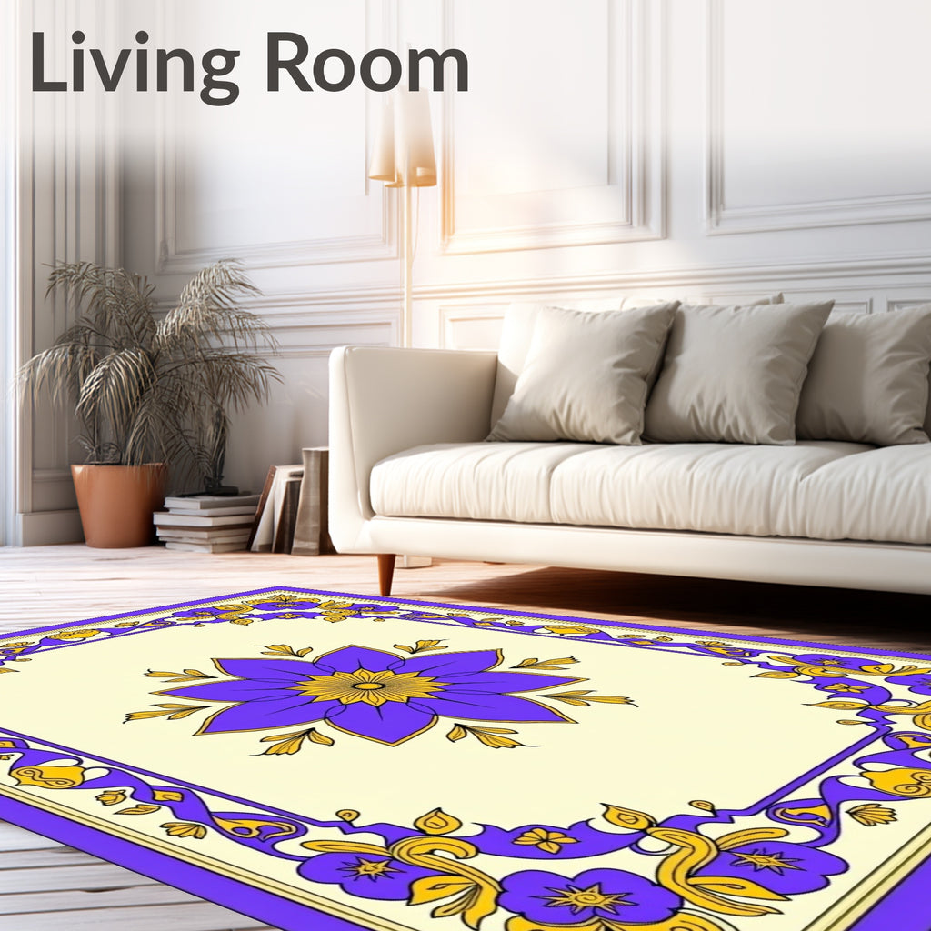 Victorian Floral Swirls Rug