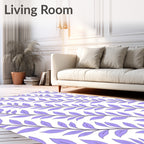 Lavender Vine Patterned Rug
