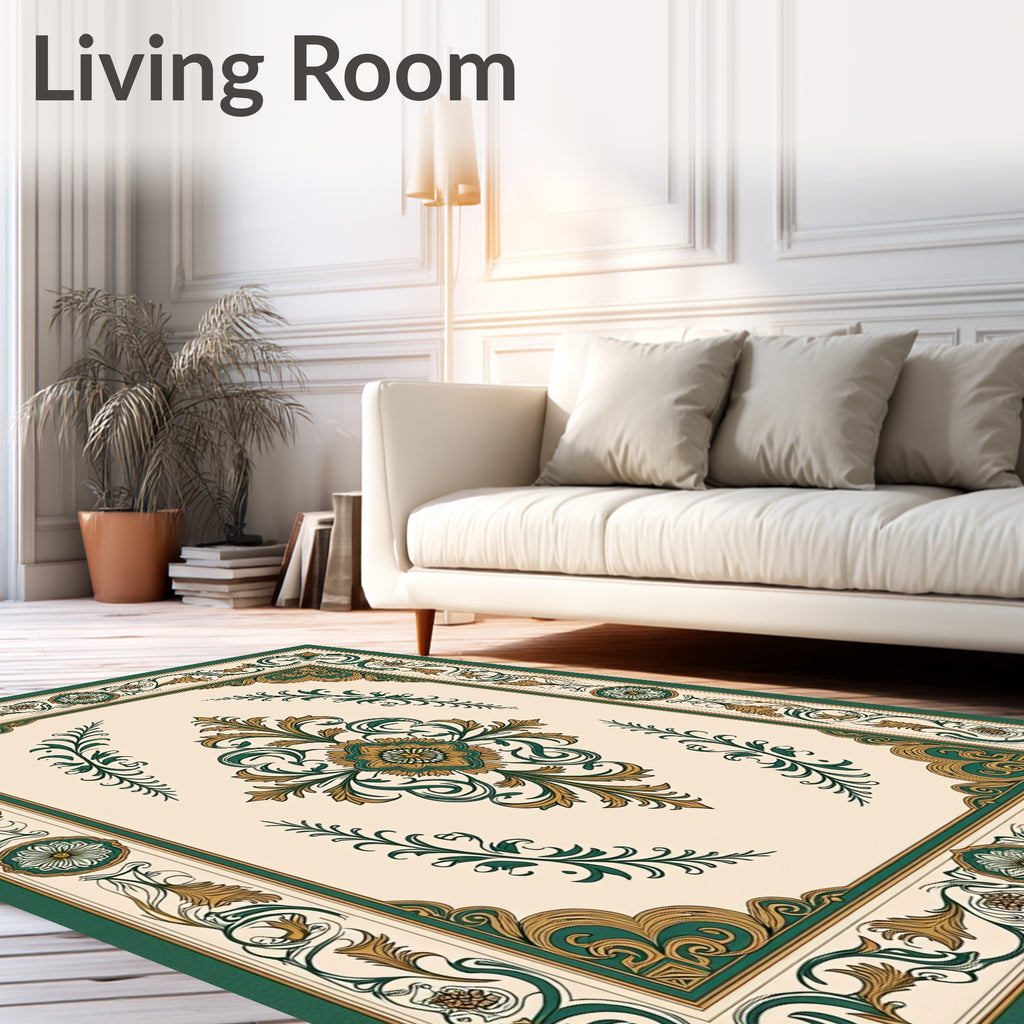 Ornate Floral Scrollwork Harmony Rug