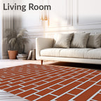 Classic Brick Patterned Accent Rug