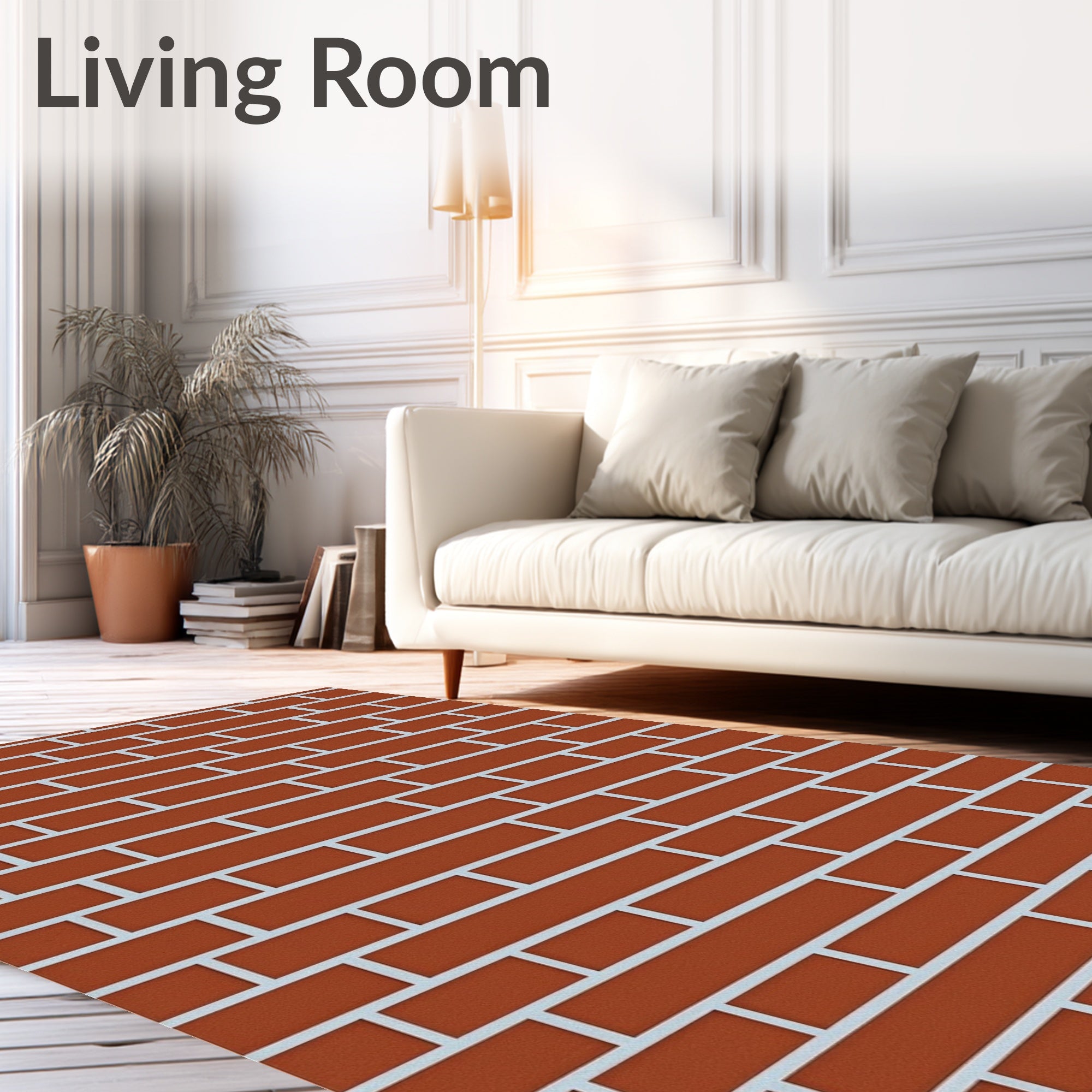 Classic Brick Patterned Accent Rug