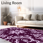 Intricate Floral Swirl Pattern Rug