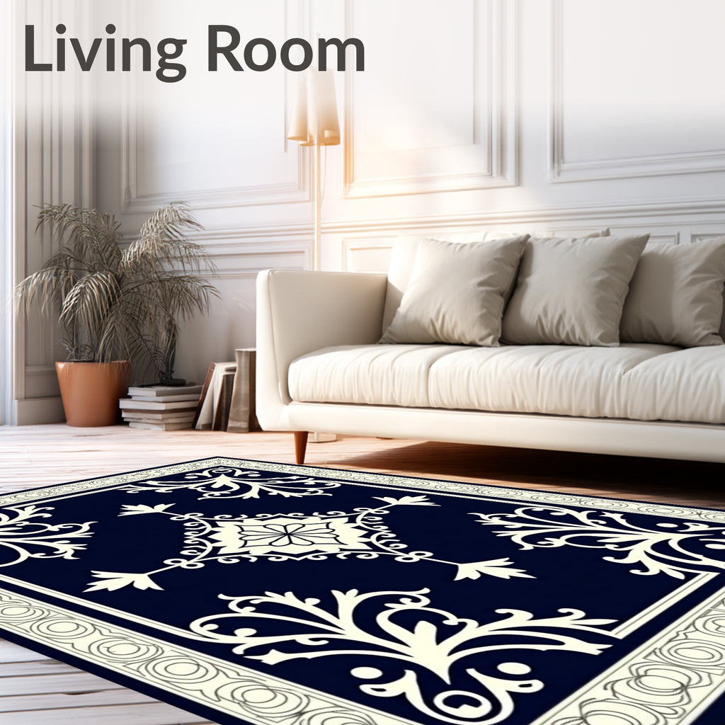 Classic Floral Lace Inspired Design Rug