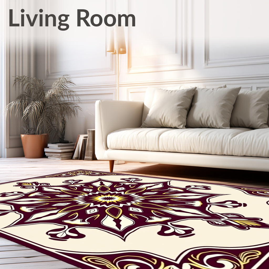 Grand Mandala Floral Pattern Rug
