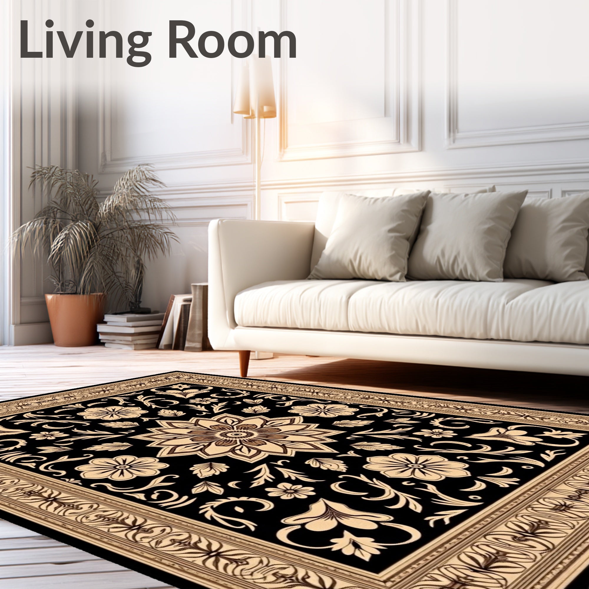 Ornate Floral Vintage Pattern Rug