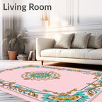 Floral Mandala Border Design Rug