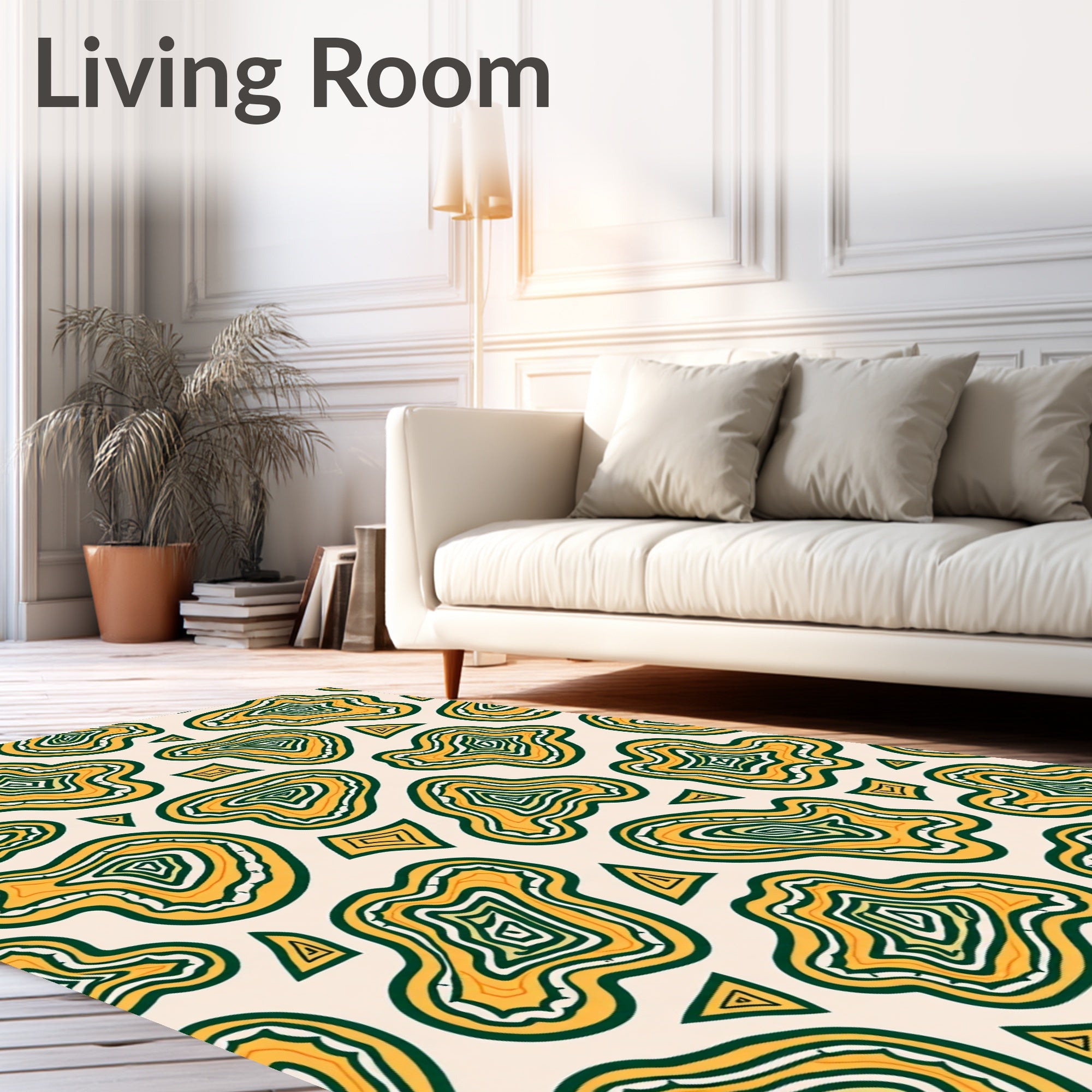 Abstract Geode Pattern Funky Design Rug