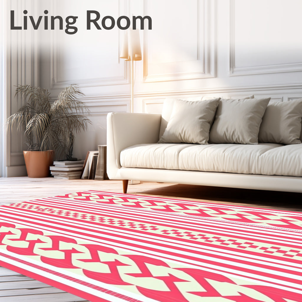 Chain Link Stripe Pattern Rug