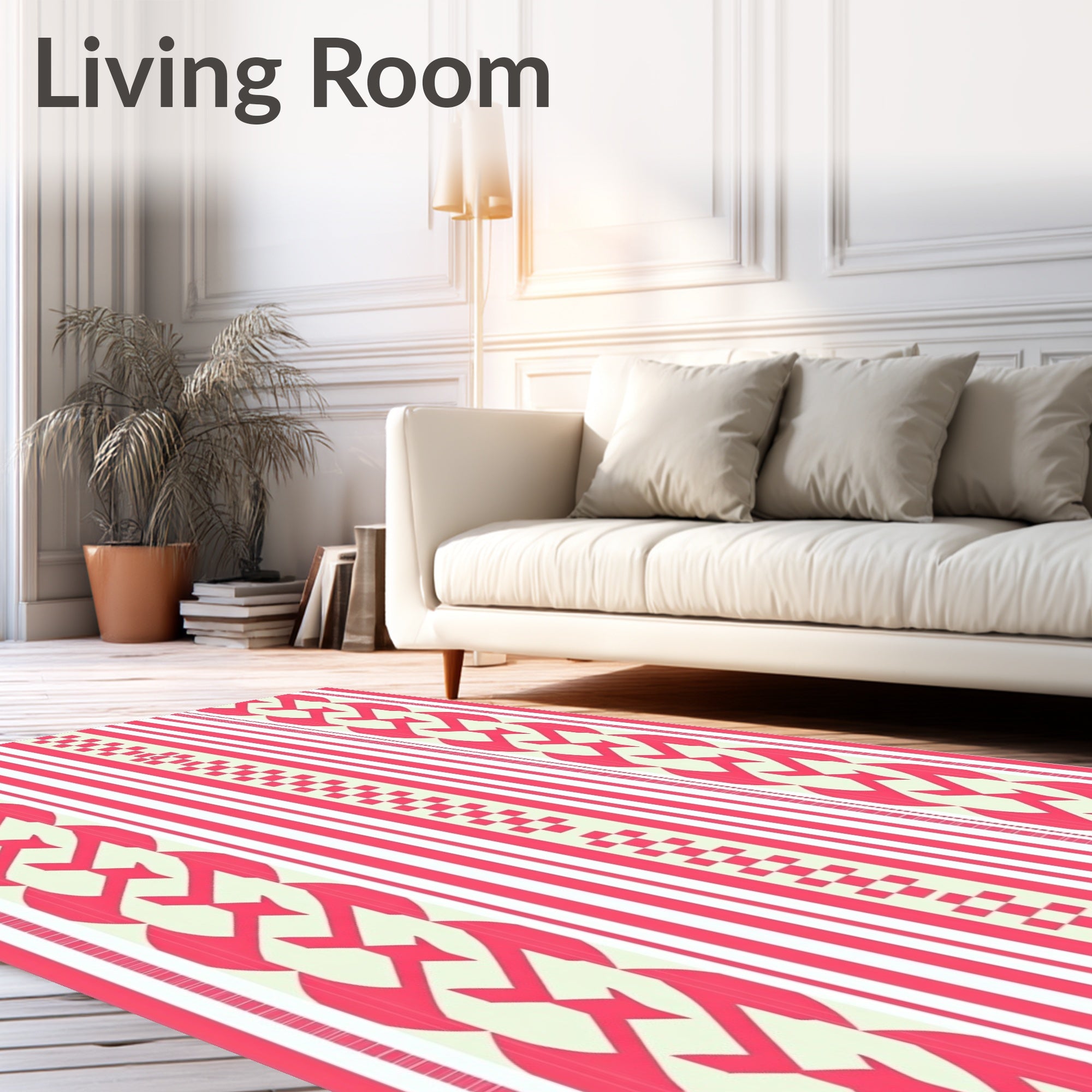 Chain Link Stripe Pattern Rug