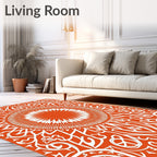 Sunburst Mandala Patterned Rug