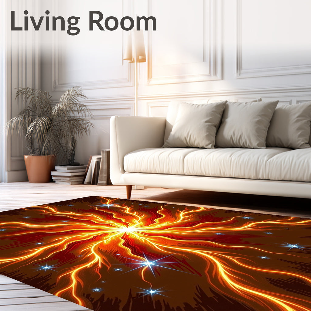Radiant Burst Starburst Pattern Rug