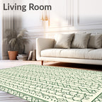 Geometric Maze Stripe Diamond Design Rug