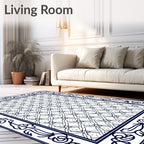 Ornate Floral Geometric Patterned Rug