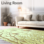 Birds Perched on Spring Branches Rug