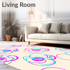 Abstract Swirls Circles Design Rug