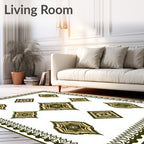 Ornate Diamond Pattern With Border Rug