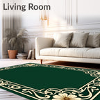 Elaborate Floral Vine Frame Rug