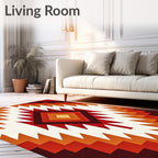Rustic Southwestern Geometric Pattern Rug