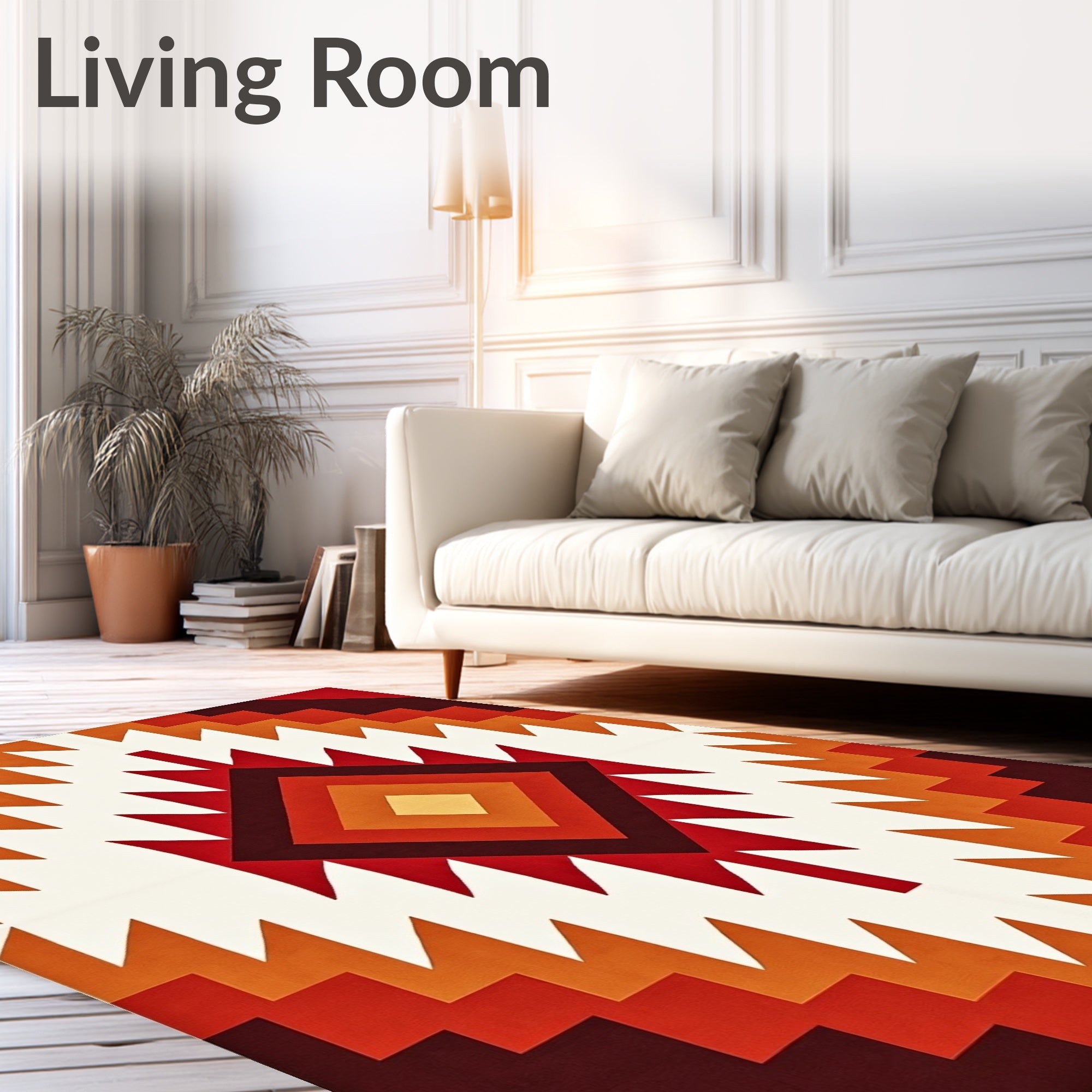 Rustic Southwestern Geometric Pattern Rug