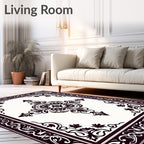 Ornate Floral Inlay Pattern Rug