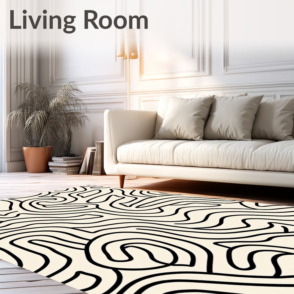 Abstract Line Art Pattern Rug