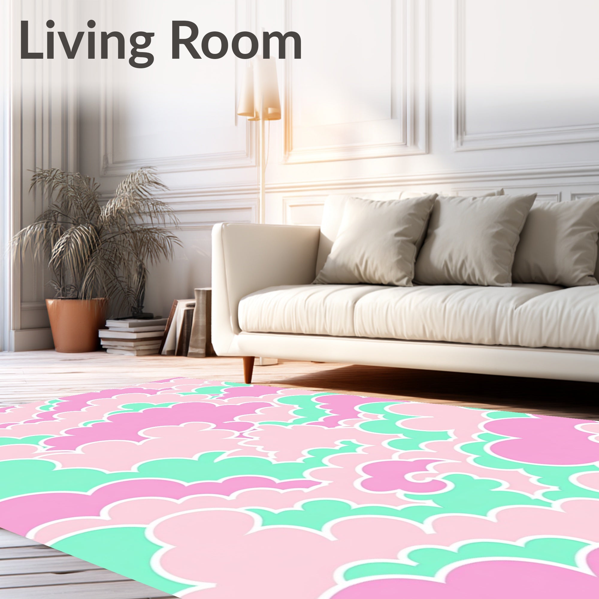 Pastel Cloud Pattern Rug