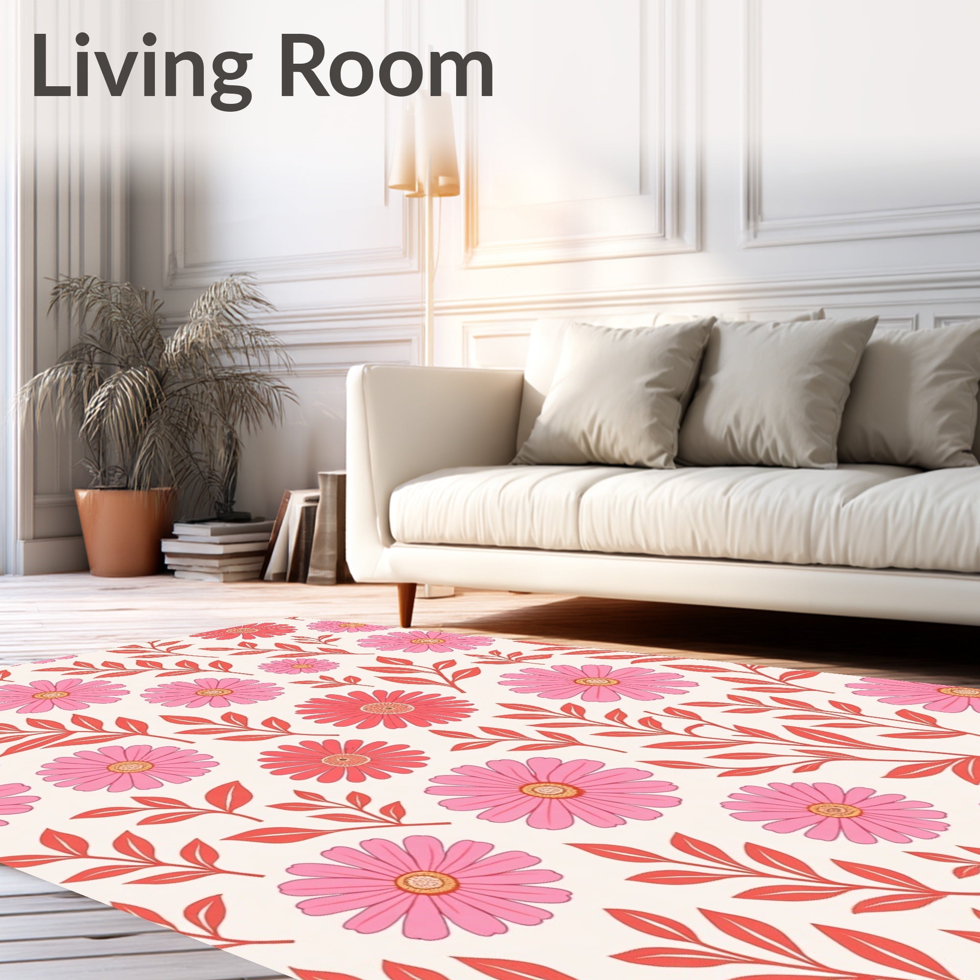 Groovy Floral Pattern Rug