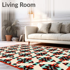Vibrant Geometric Patterned Area Rug