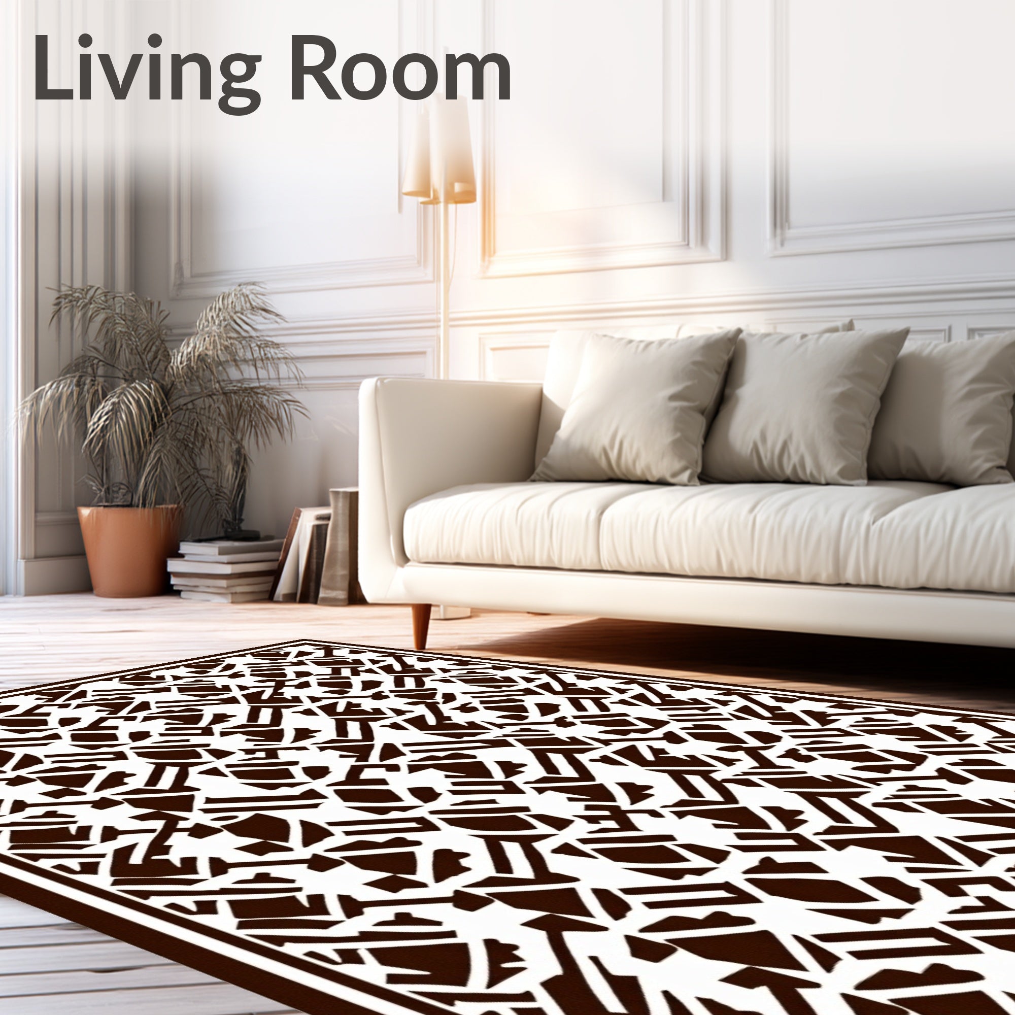Abstract Geometric Block Pattern Rug