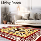 Bold Bird Geometric Ornament Design Rug
