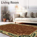 Classic Floral Scrollwork Ornate Design Rug