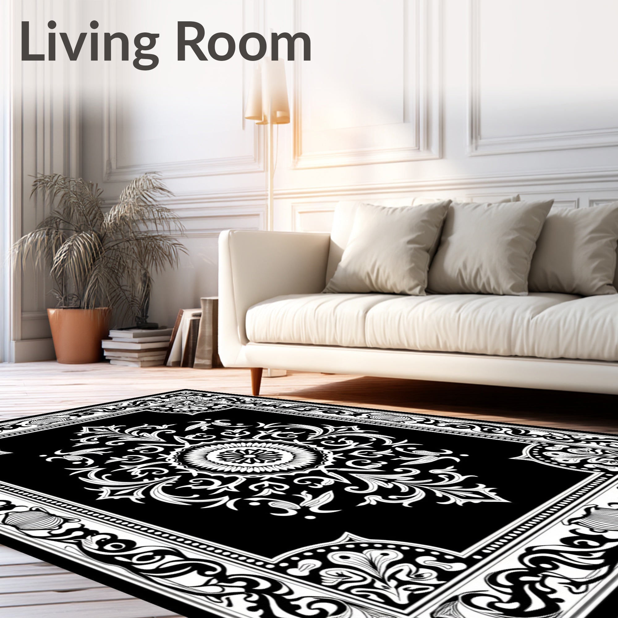 Classic Mandala Floral Design Rug