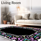 Floral Border Pattern Rug