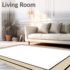 Geometric Layered Border Rug