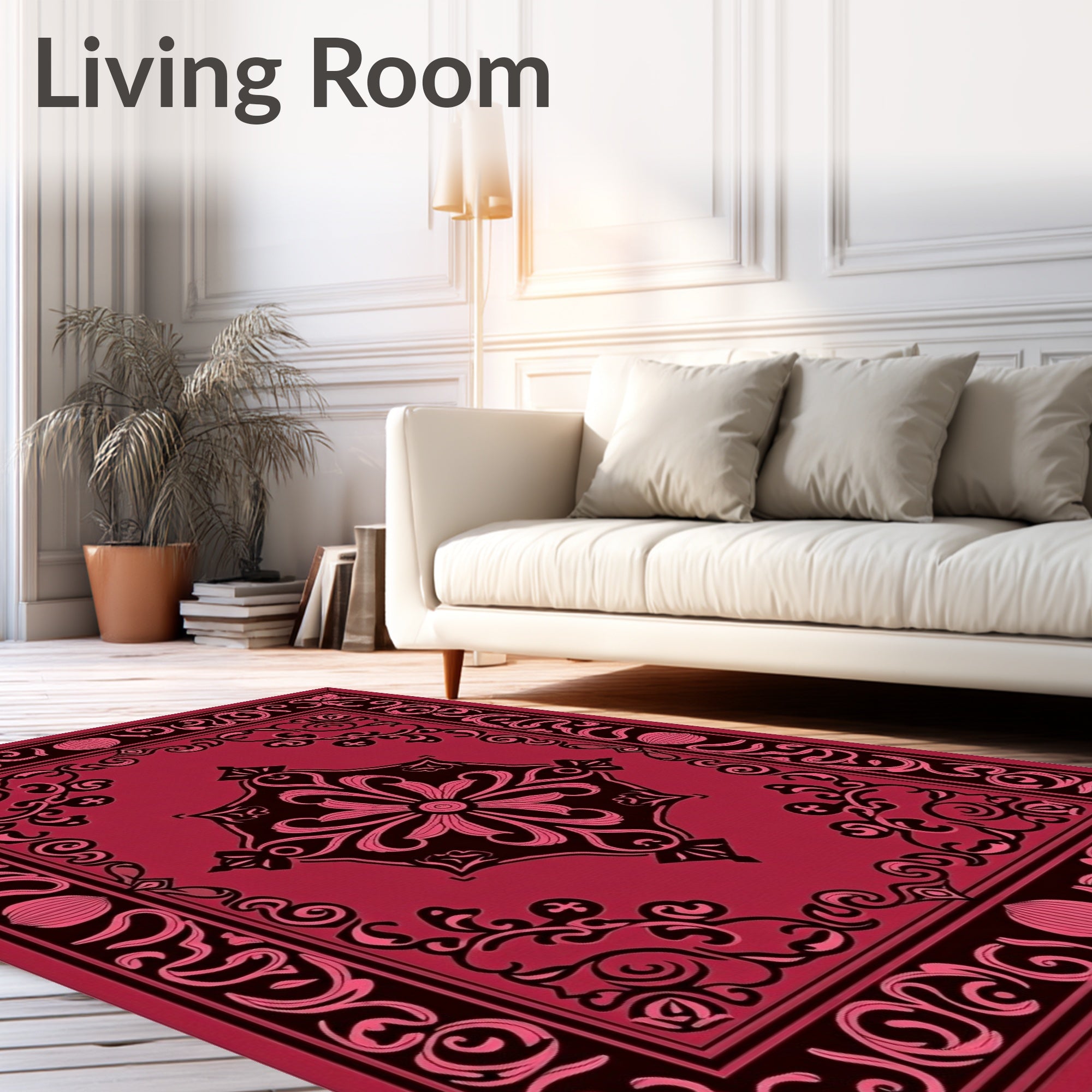 Ornate Floral Decorative Area Rug