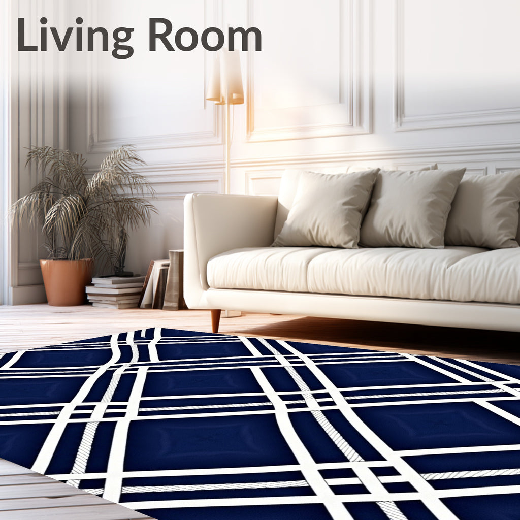 Classic Interwoven Diamond Pattern Rug