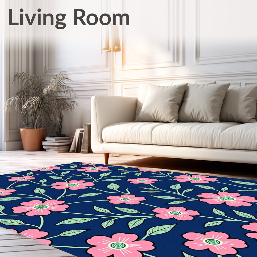 Floral Vine Pattern Rug