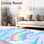 Sky Rainbow Cloud Design Rug