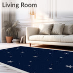 Midnight Sky Starry Night Design Rug