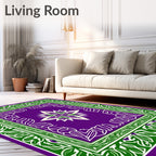 Bold Floral Frame Design Rug