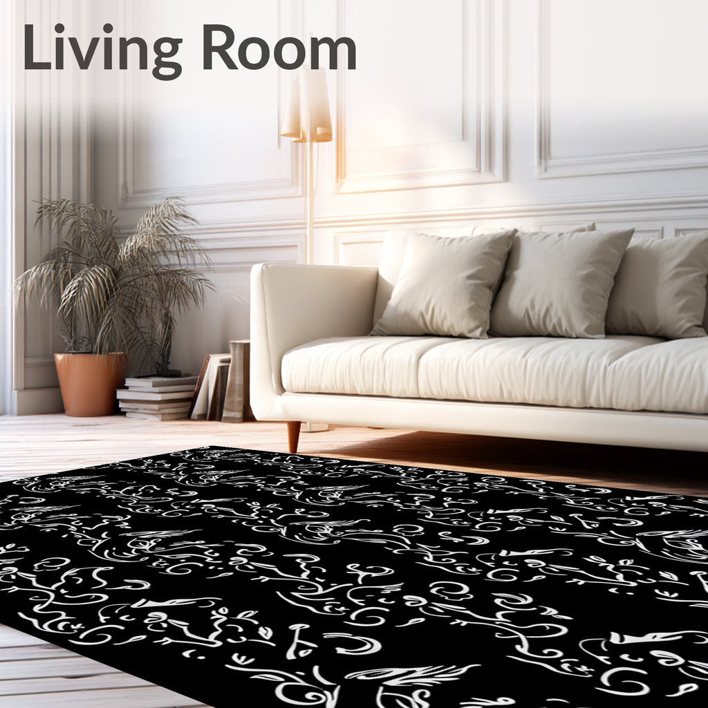 Birds And Vines Whimsical Design Rug