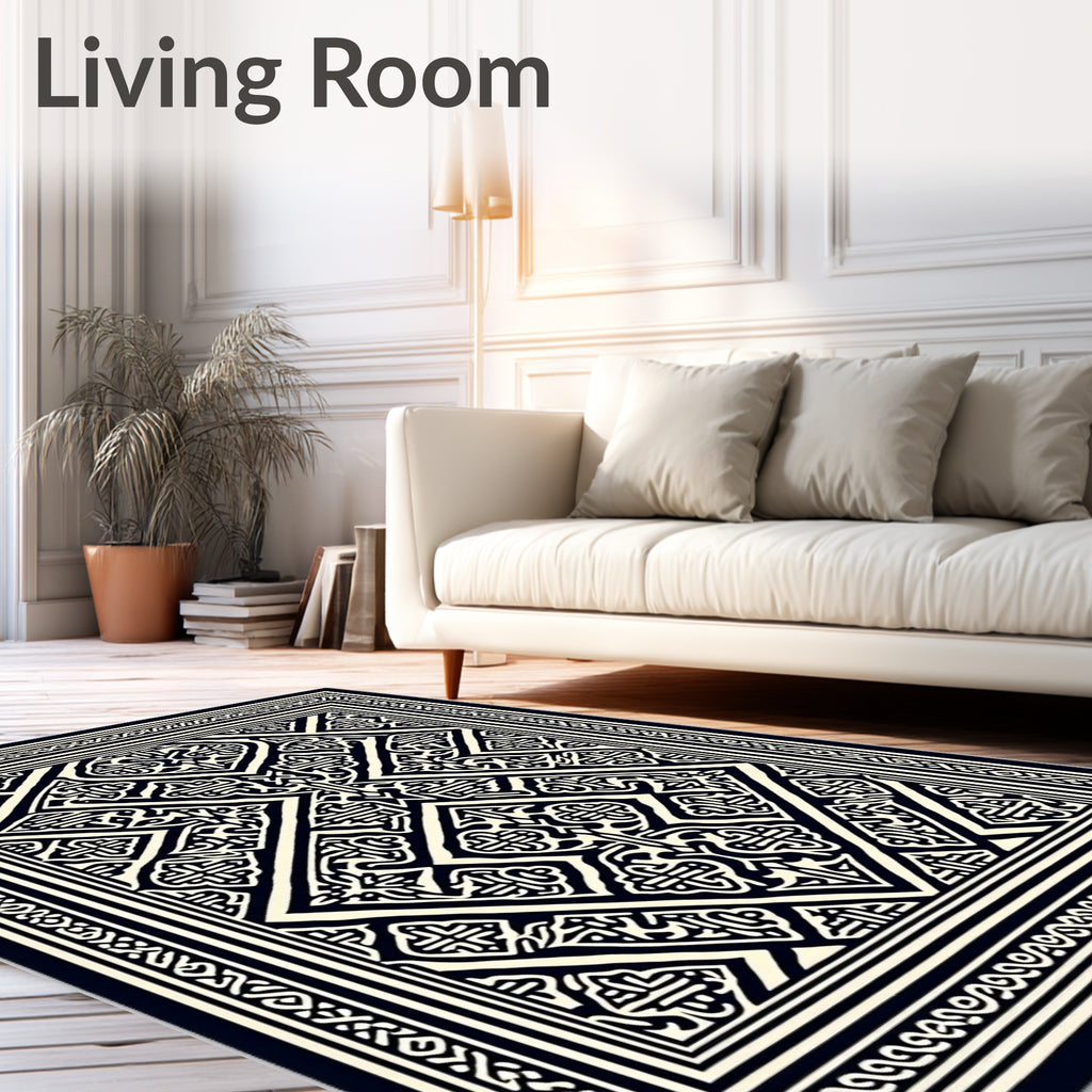 Intricate Medieval Geometric Ornament Rug